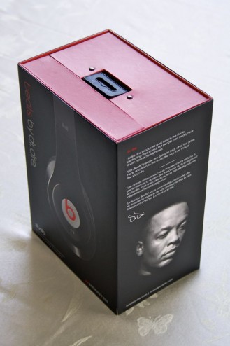 Monster Beats packaging Photo of the packaging for the Monster Beats headphones.