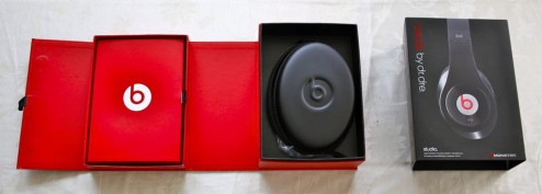 Monster Beats headphones open packaging
