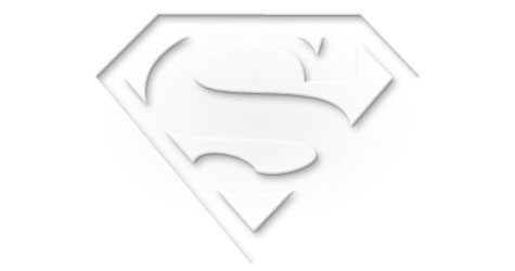 Superman debossed symbol