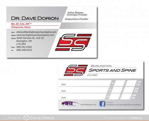 Sports and Spine Business Card