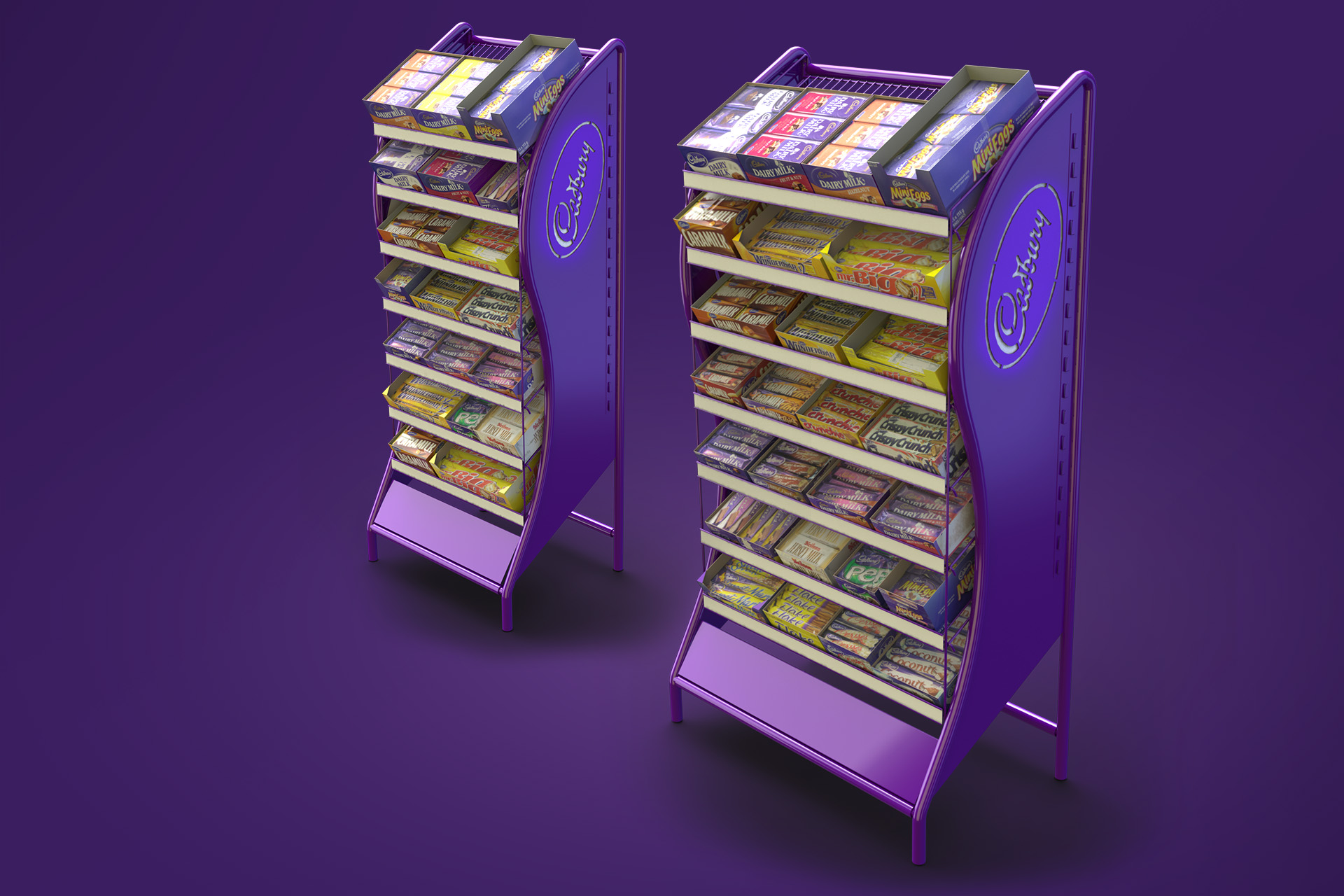 Cadbury 7 Shelf Floor Display