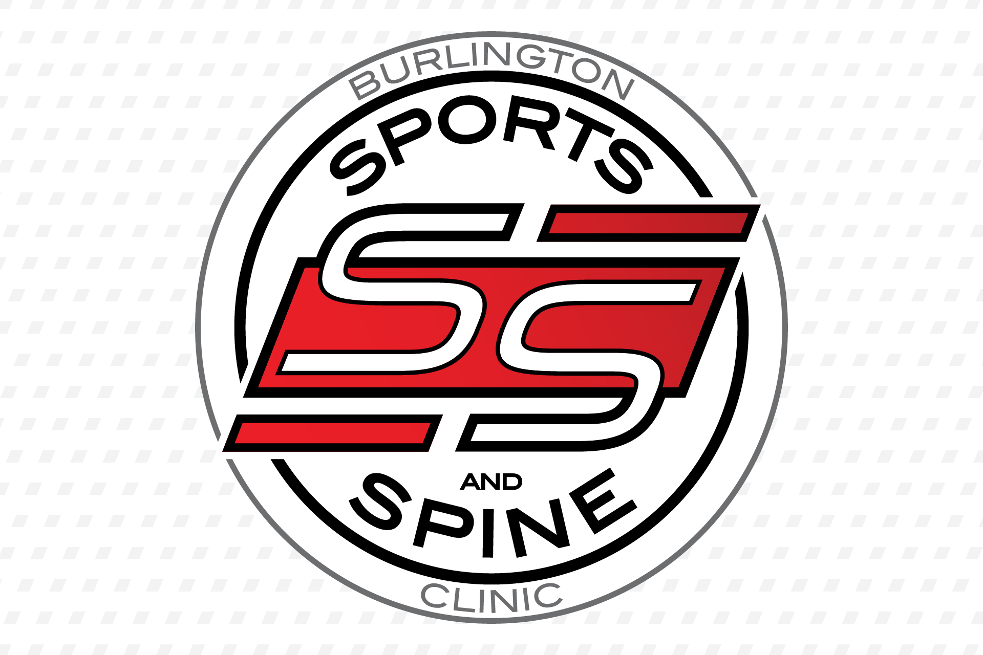 Burlington Sports and Spine logo and branding