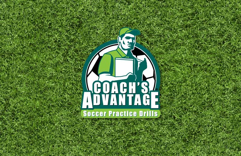 Coach's Advantage Soccer Practice books. Sports logo.