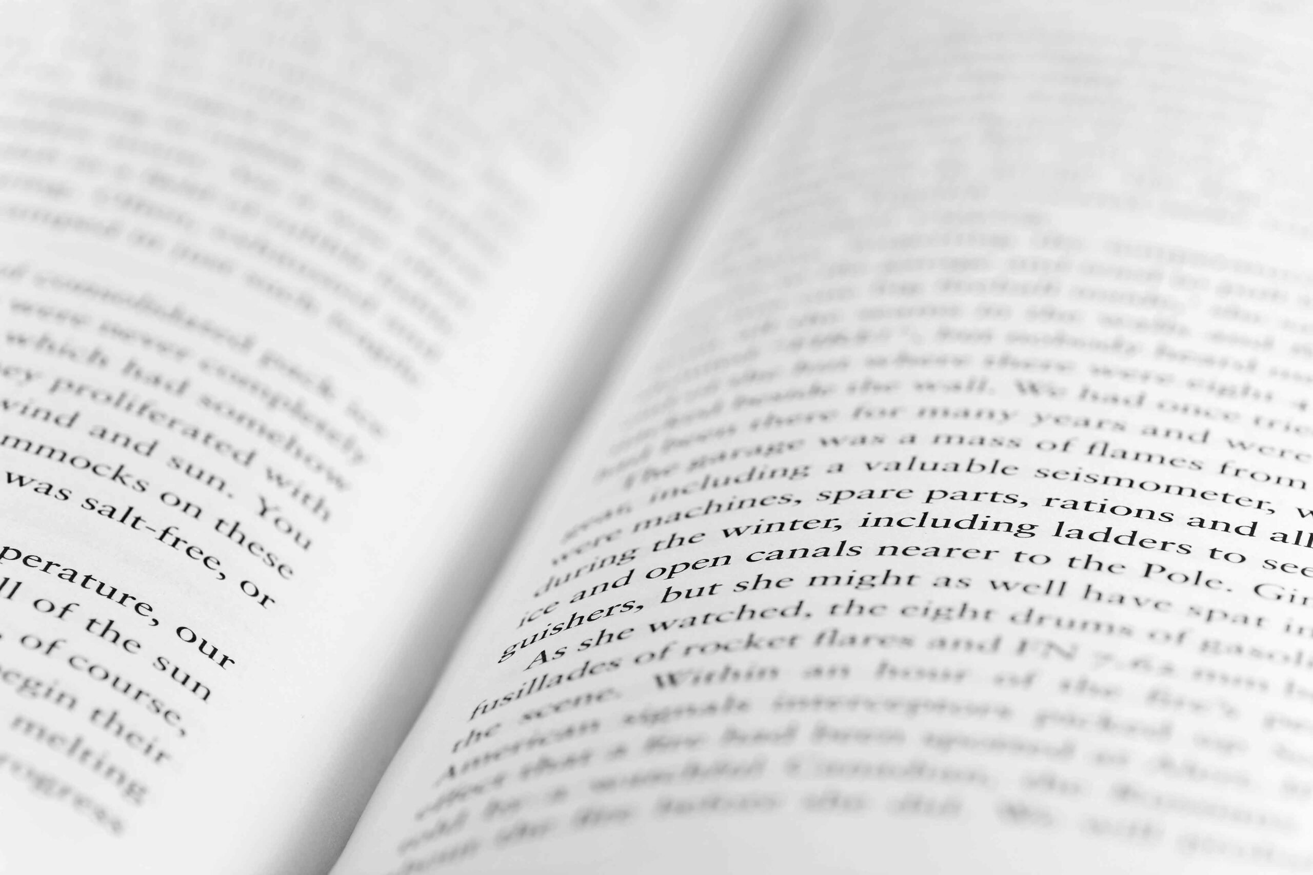 Macro photograph of the pages of a book.