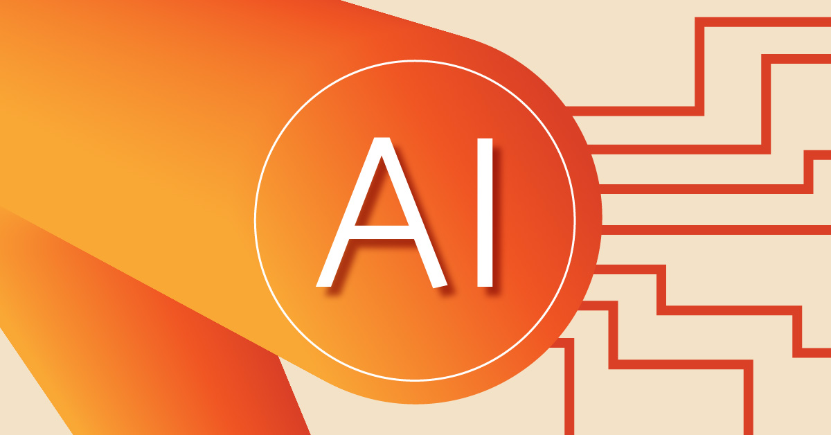AI Feature Heading. A path leading to AI with brancing paths coming out like a circuitboard.